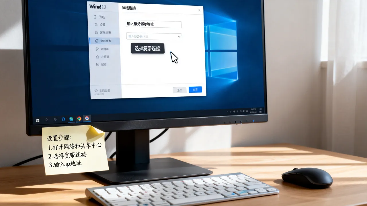 win10如何用ip连接宽带连接服务器地址？怎么设置网络连接