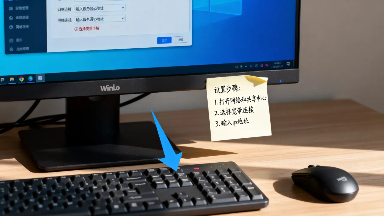 win10如何用ip连接宽带连接服务器地址？怎么设置网络连接