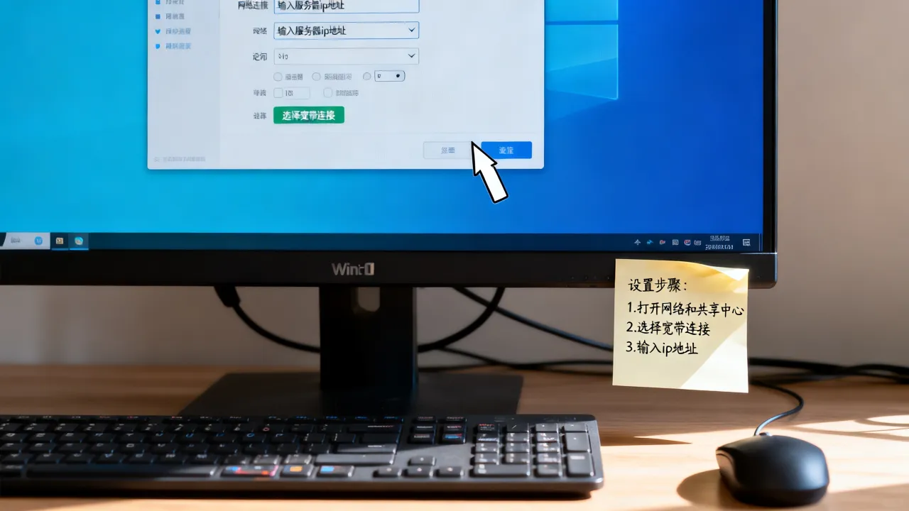 win10如何用ip连接宽带连接服务器地址？怎么设置网络连接