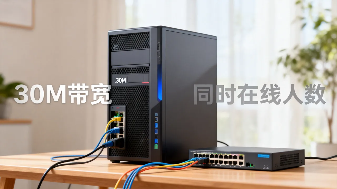 服务器30兆宽带够用吗，30M服务器带宽能带多少人？
