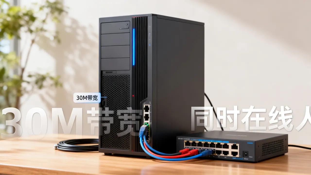 服务器30兆宽带够用吗，30M服务器带宽能带多少人？