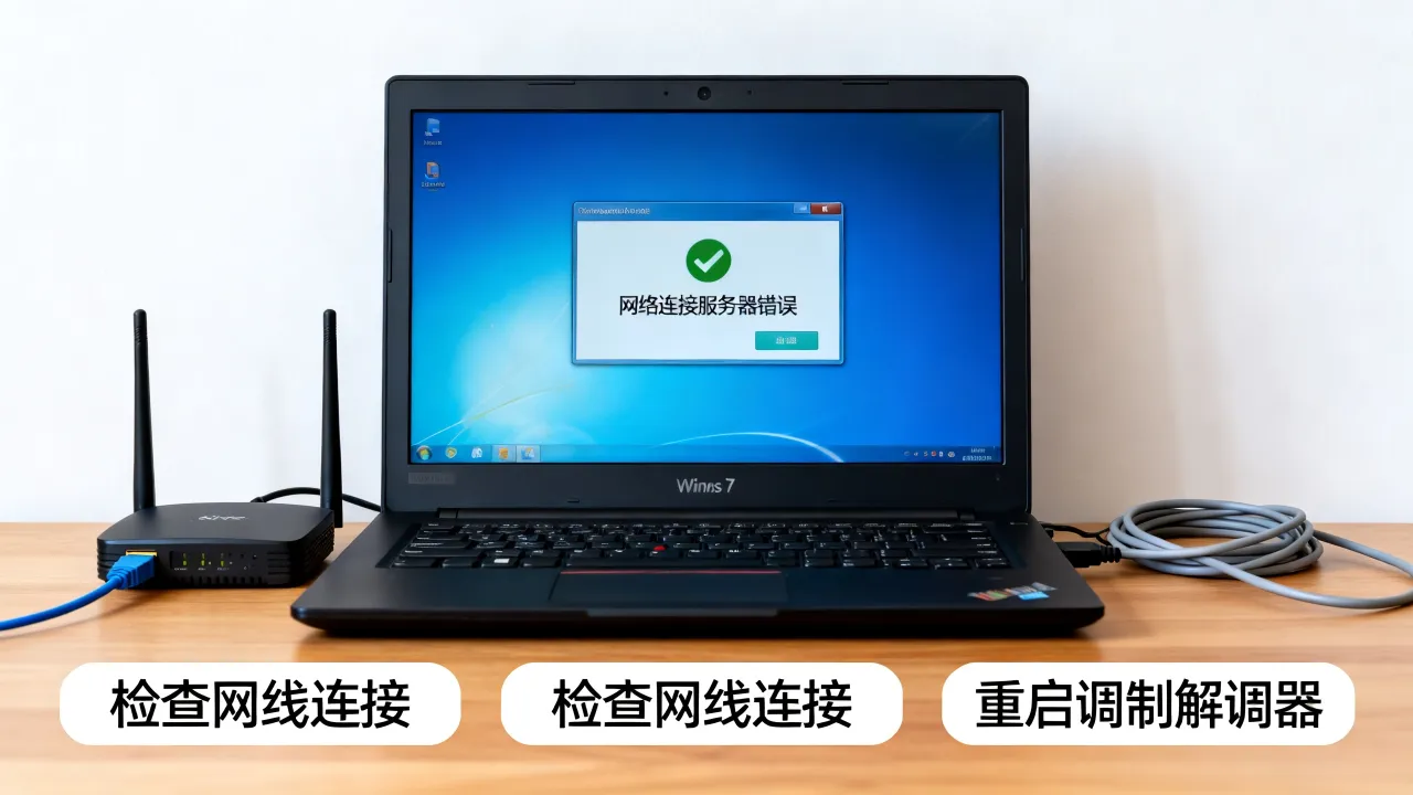 Win7系统不显示宽带连接？网络连接服务器怎么办