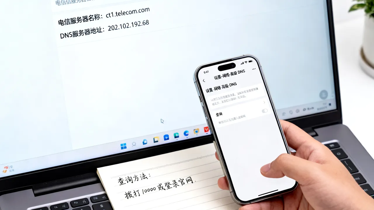 电信服务器名称是什么，电信宽带DNS服务器地址怎么查