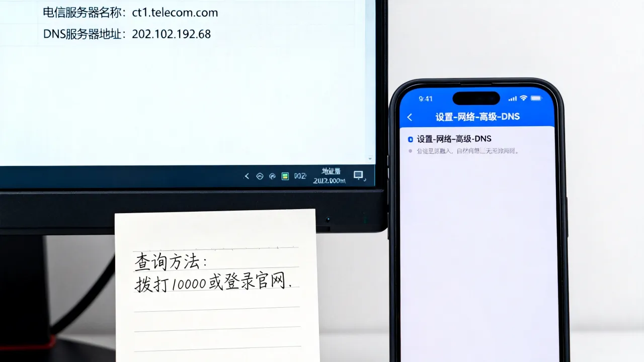 电信服务器名称是什么，电信宽带DNS服务器地址怎么查