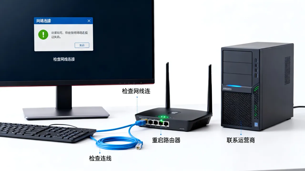 宽带服务器通讯失败是什么原因？服务器连接不上的解决办法