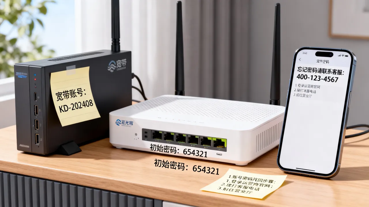 宽带服务器账号密码是什么，忘记密码在哪里找回