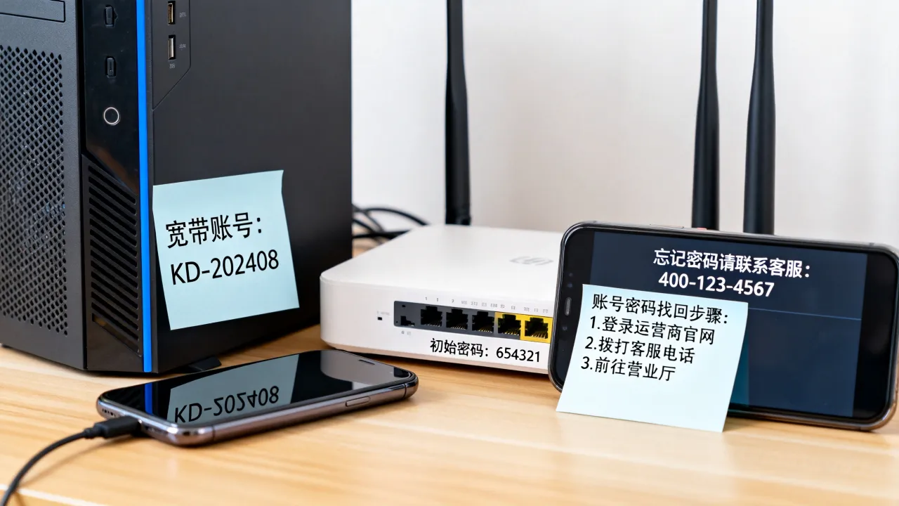宽带服务器账号密码是什么，忘记密码在哪里找回