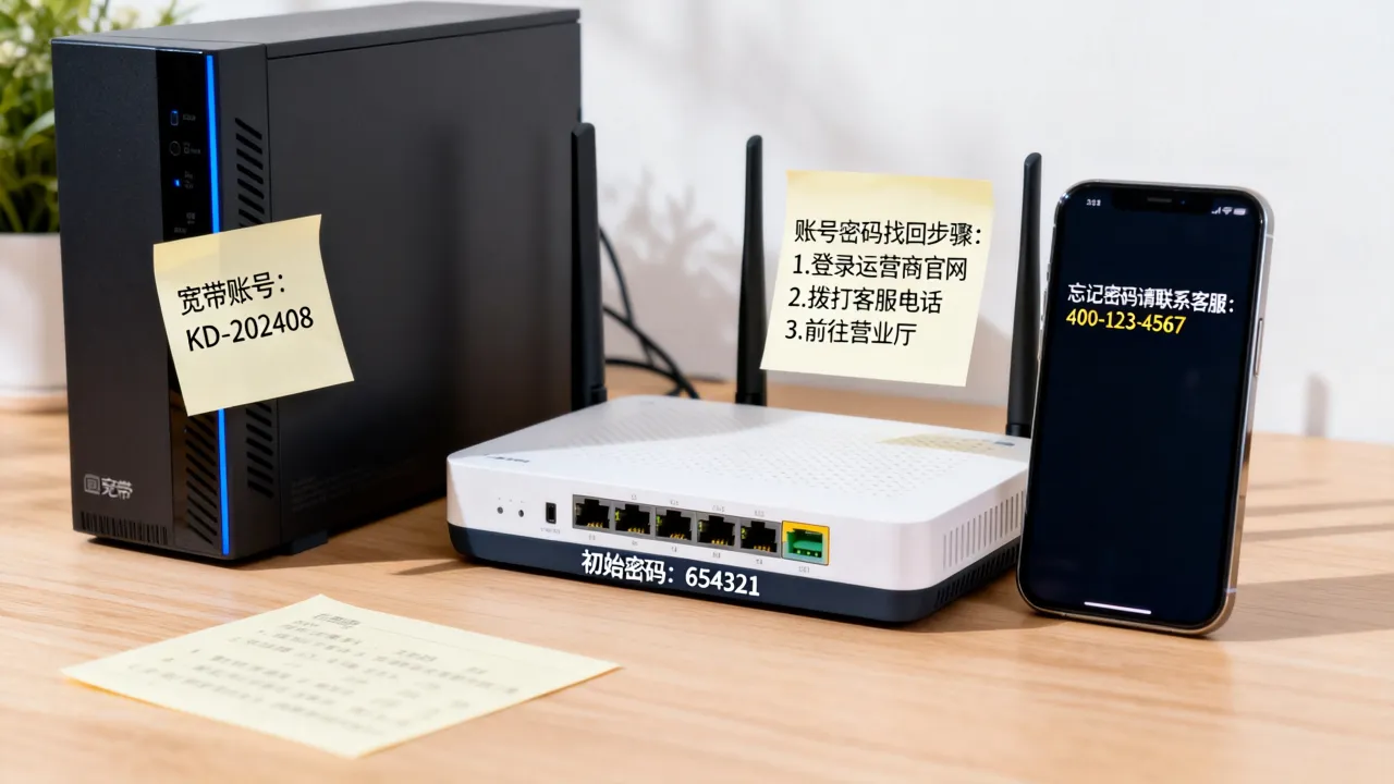 宽带服务器账号密码是什么，忘记密码在哪里找回