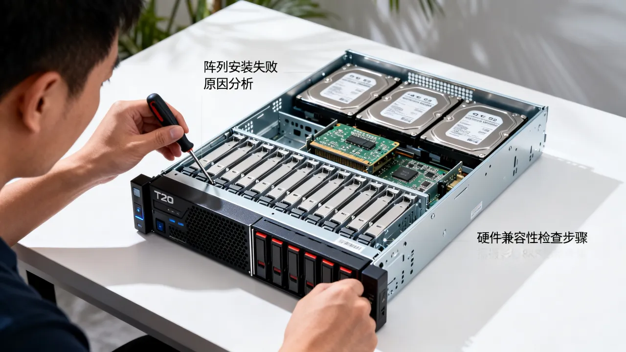 为什么T20服务器装不了阵列，T20服务器装不了阵列怎么办？