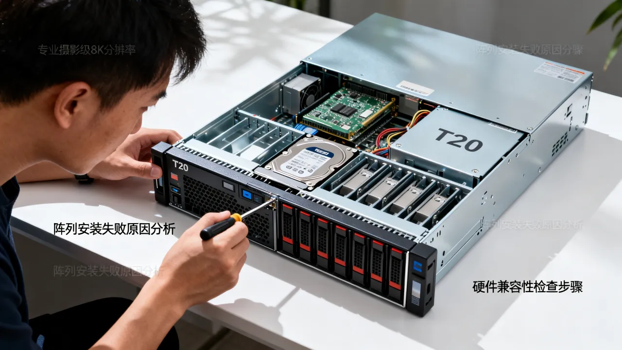 为什么T20服务器装不了阵列，T20服务器装不了阵列怎么办？