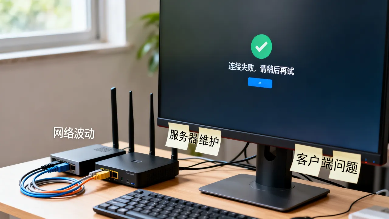 csol服务器连接为什么失败请稍后再试，原因是什么？