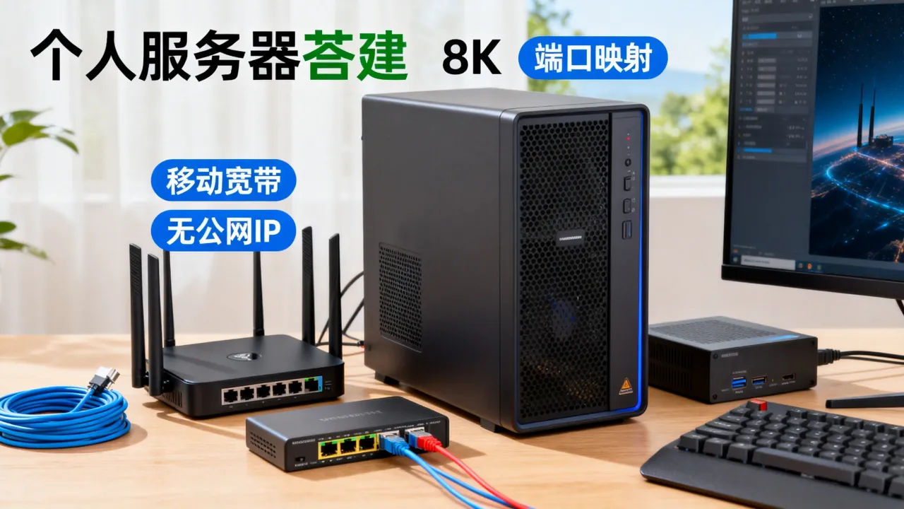 移动宽带能做服务器吗，没有公网IP怎么搭建个人服务器？