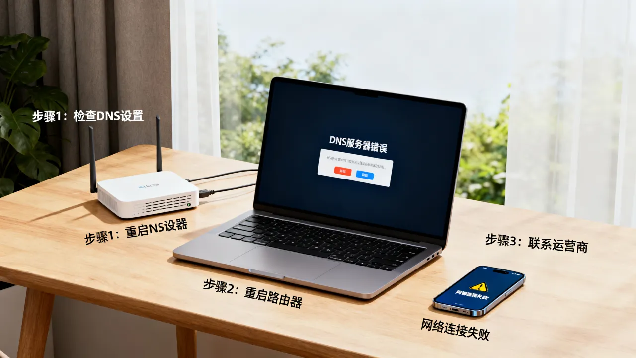 宽带显示DNS服务器错误怎么办，怎么修复网络连接