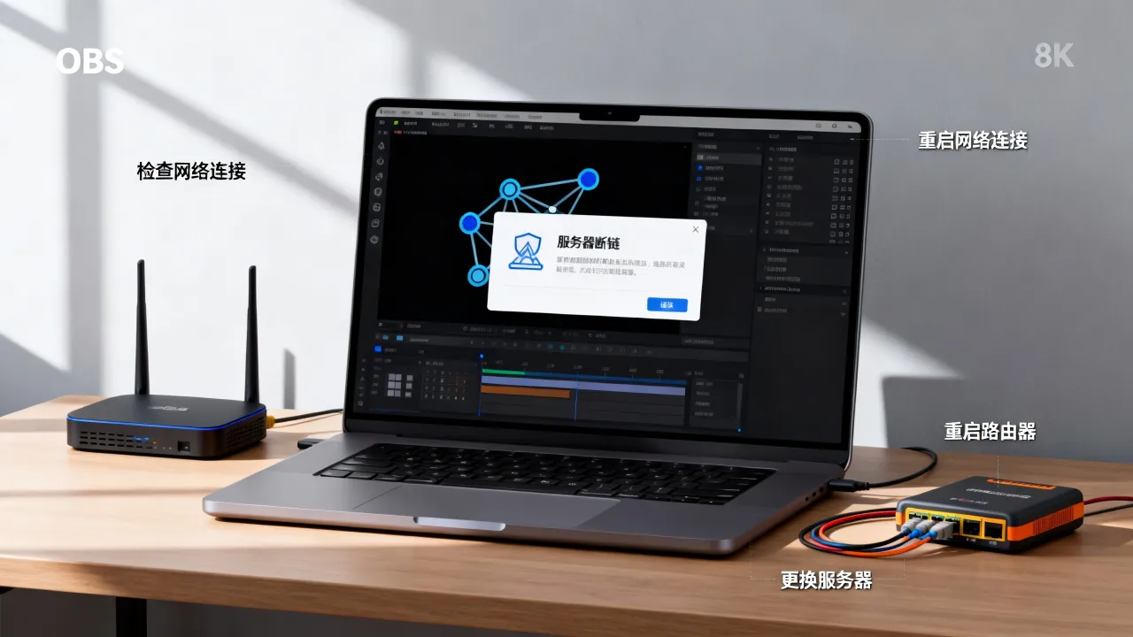 为什么obs会出现服务器断链，obs服务器断链怎么解决
