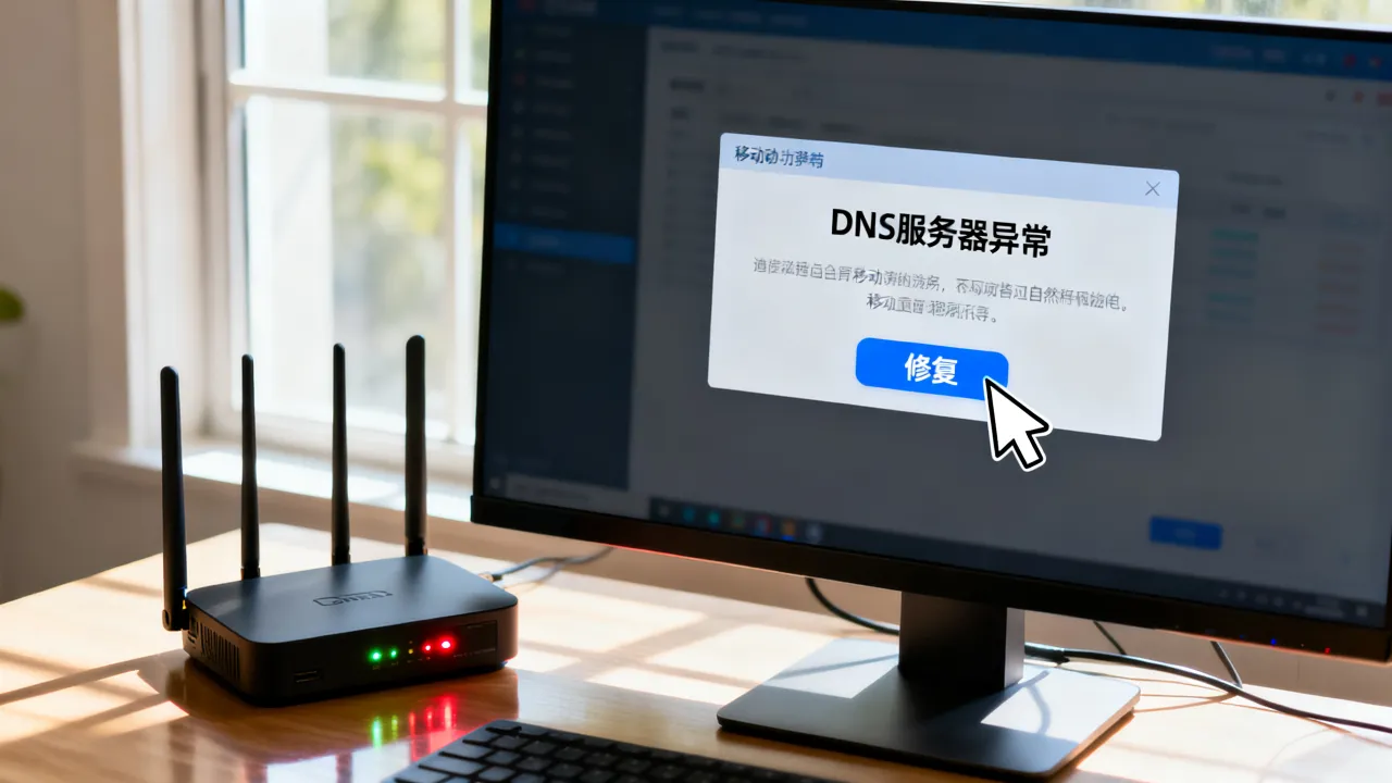 中国移动宽带DNS服务器异常怎么办？，移动宽带DNS异常怎么修复