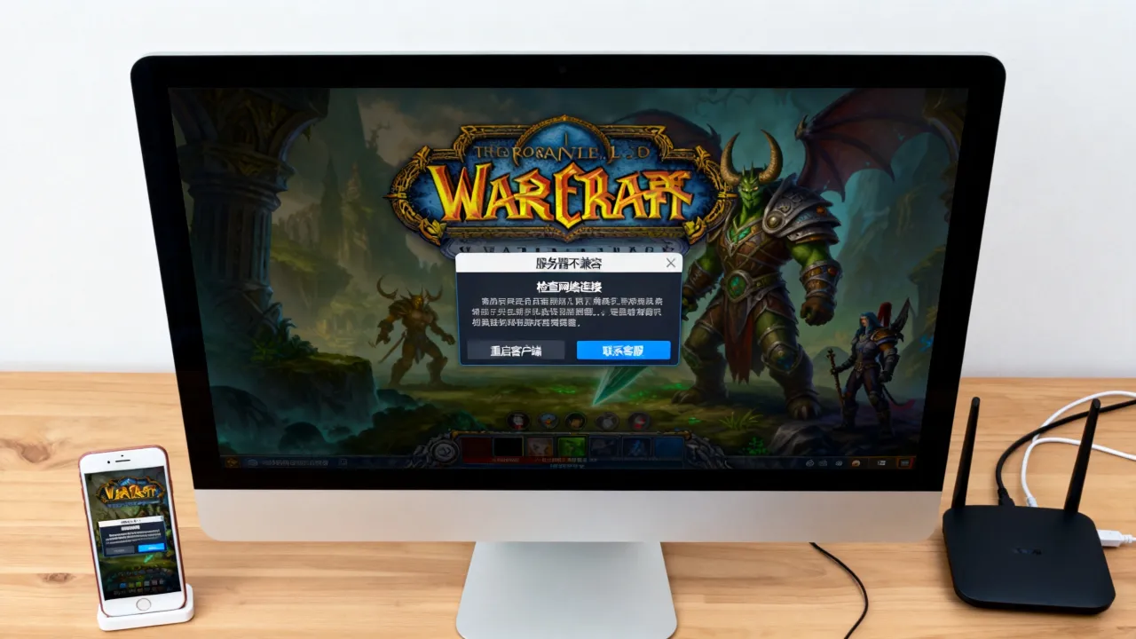 魔兽世界登陆提示服务器不兼容怎么办，wow登不上服务器怎么回事