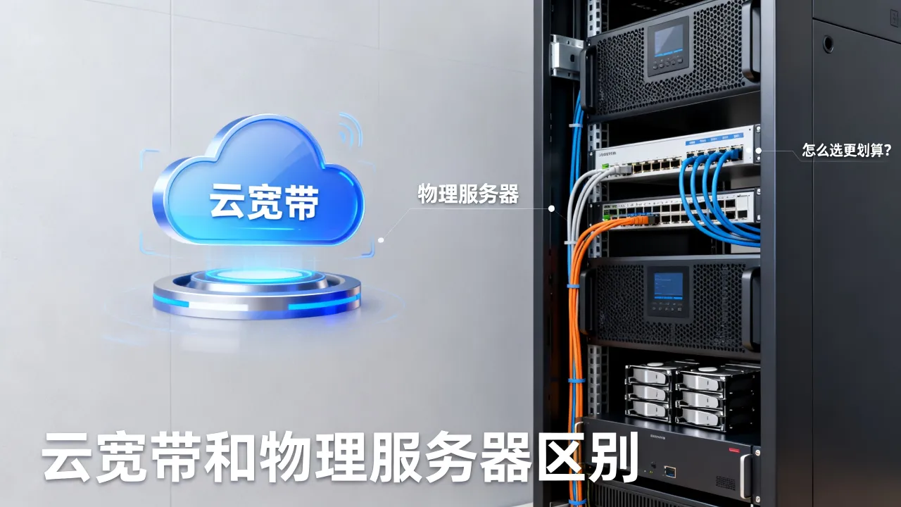 服务器云宽带哪家好？云宽带和物理服务器区别，怎么选更划算？