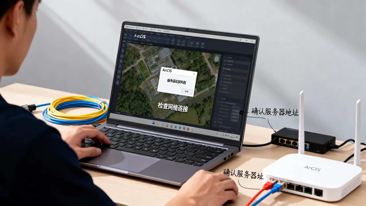 ArcGIS无法选择服务器怎么办，ArcGIS服务器连接失败原因