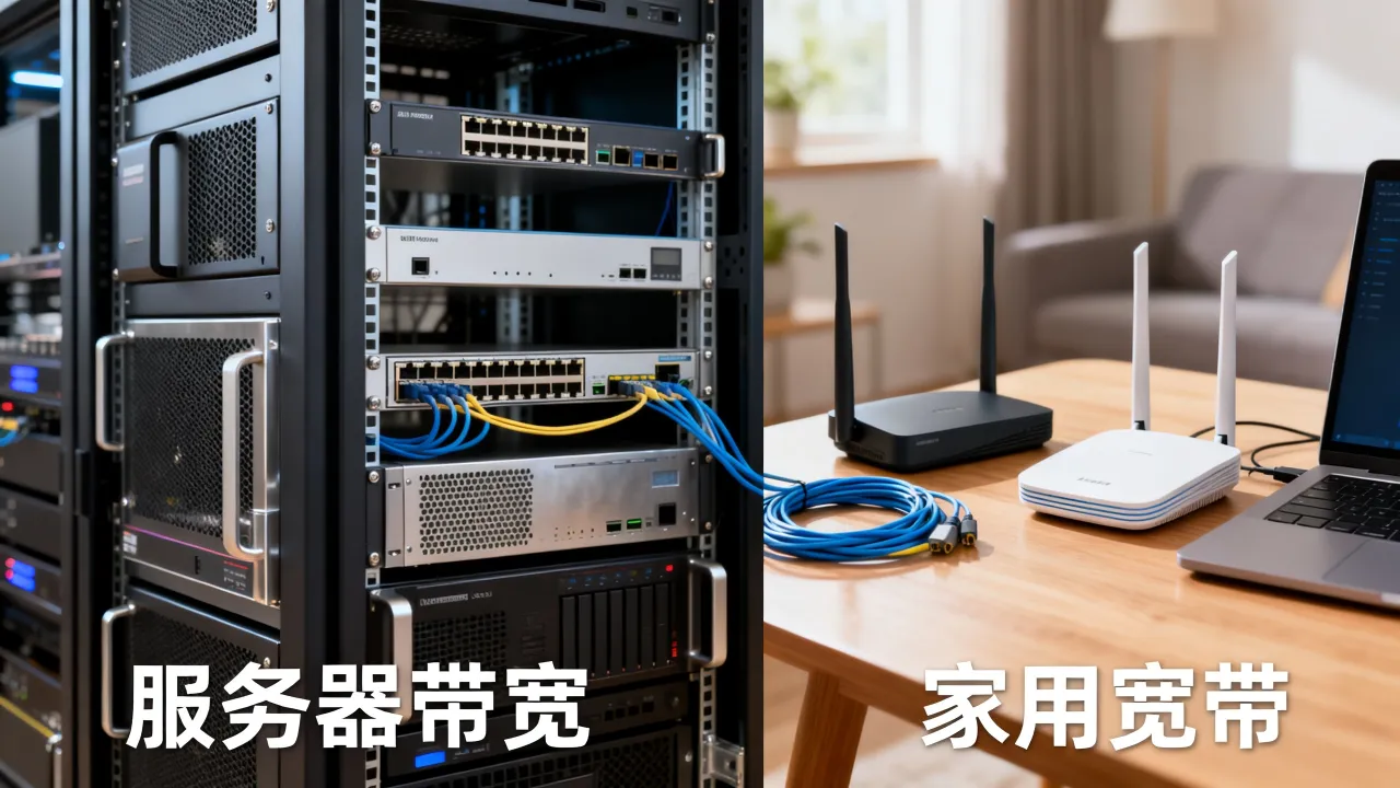 服务器带宽和宽带带宽有什么区别,家用宽带和服务器带宽哪个快