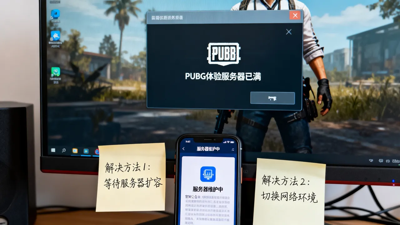 为什么pubg体验服显示服务器已满？服务器已满怎么解决