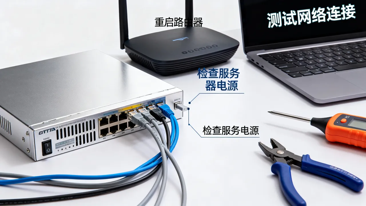 宽带服务器远端无反应是什么原因，如何快速解决