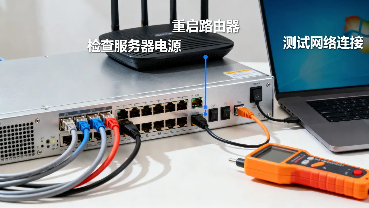 宽带服务器远端无反应是什么原因，如何快速解决