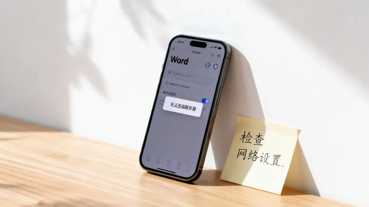 为什么手机版word连接不到服务器，手机word连接不上服务器怎么办