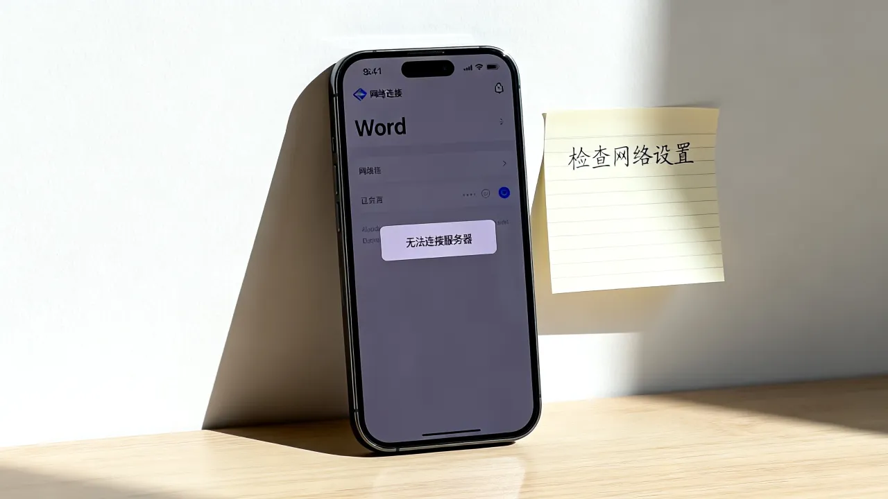 为什么手机版word连接不到服务器，手机word连接不上服务器怎么办