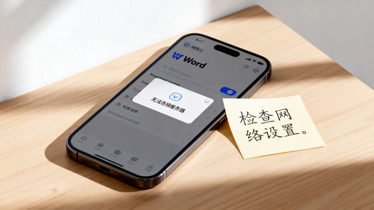为什么手机版word连接不到服务器，手机word连接不上服务器怎么办
