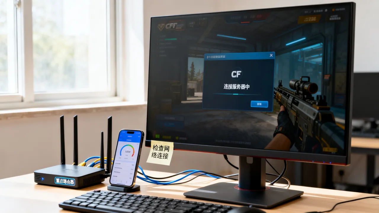 为什么cf端游进不了服务器，cf进不去服务器一直连接中怎么办