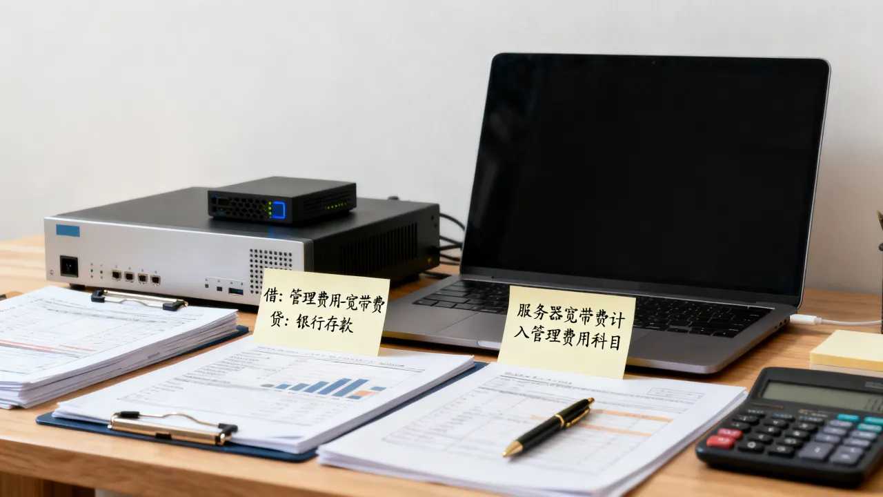 支付服务器宽带费分录怎么写，服务器宽带费计入什么科目？