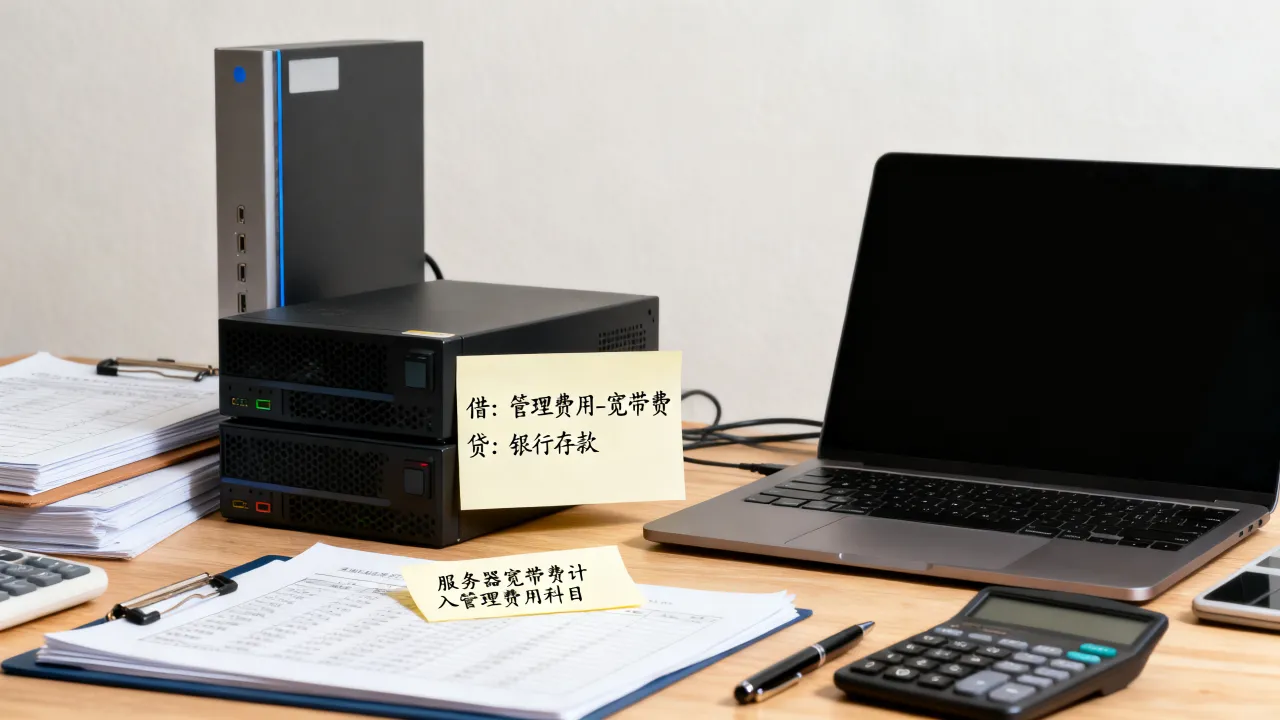支付服务器宽带费分录怎么写，服务器宽带费计入什么科目？