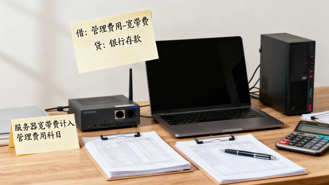 支付服务器宽带费分录怎么写，服务器宽带费计入什么科目？