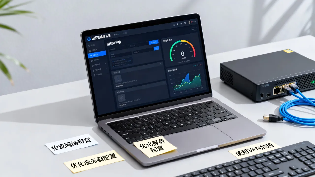 远程连接服务器网速慢怎么办，远程桌面连接卡顿如何解决