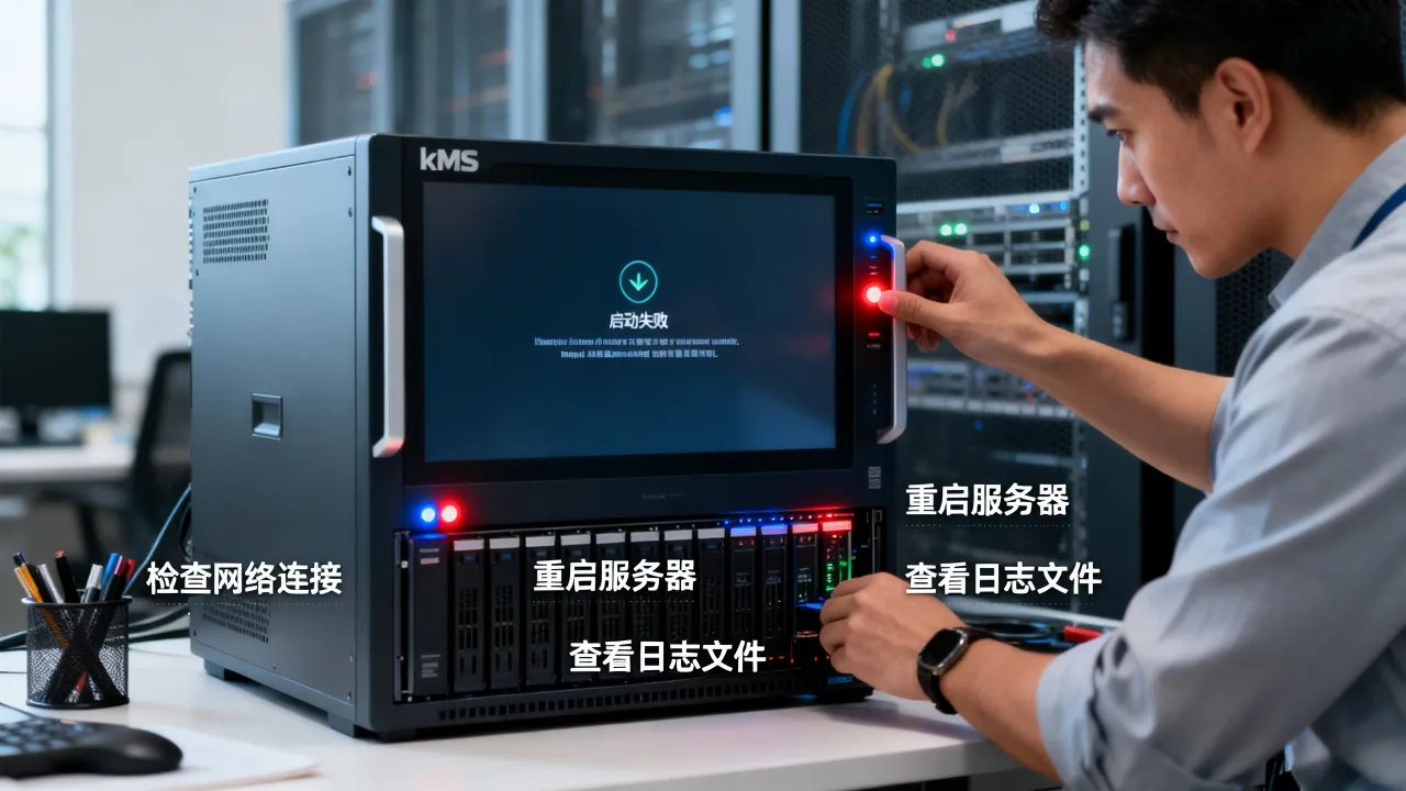 kms服务器启动失败的原因是什么，怎么解决？