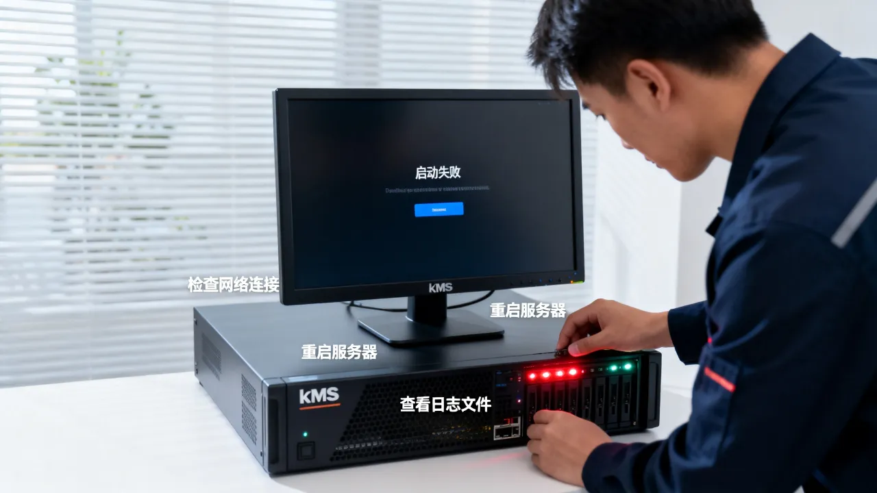 kms服务器启动失败的原因是什么，怎么解决？