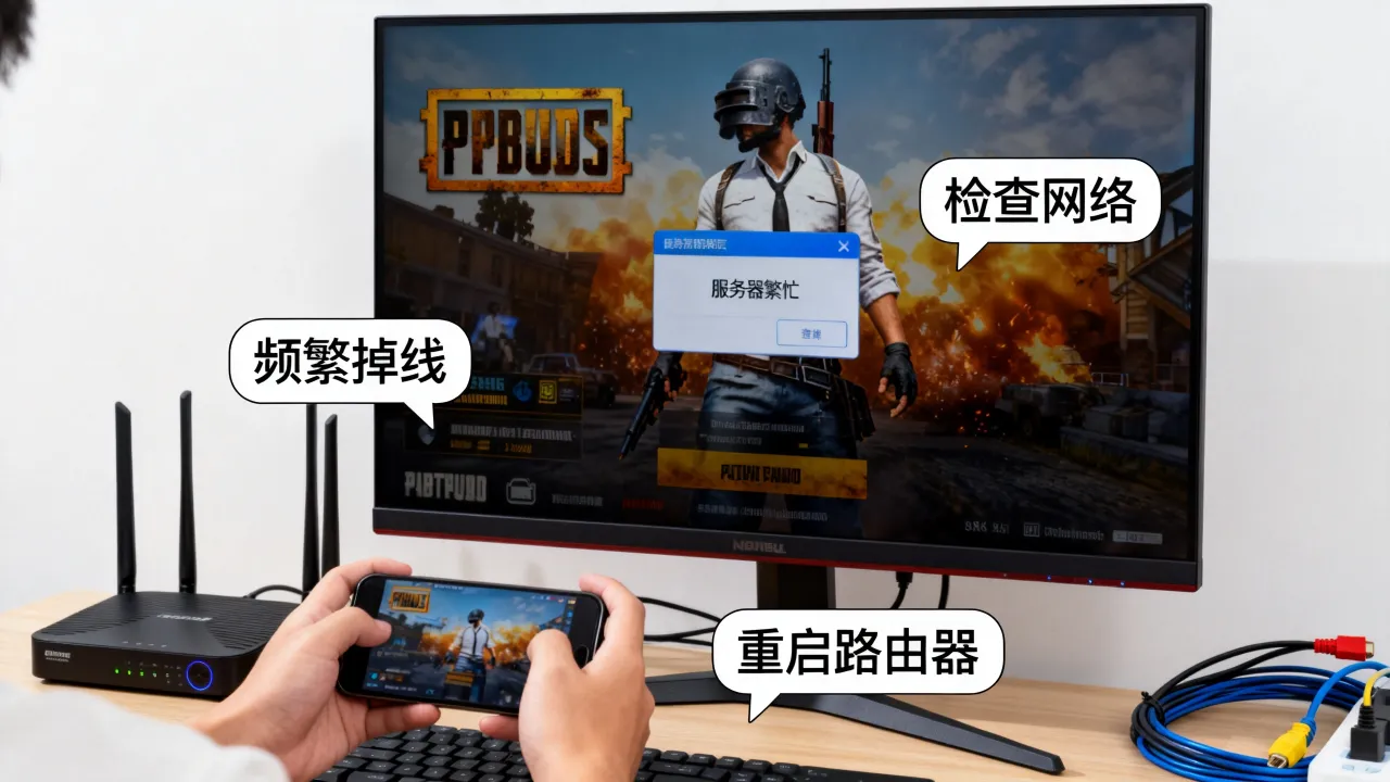 PUBG显示服务器繁忙是为什么？吃鸡频繁掉线怎么解决？