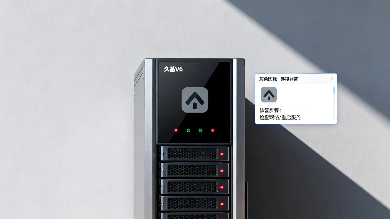 久其V6服务器图标灰色怎么回事，如何恢复