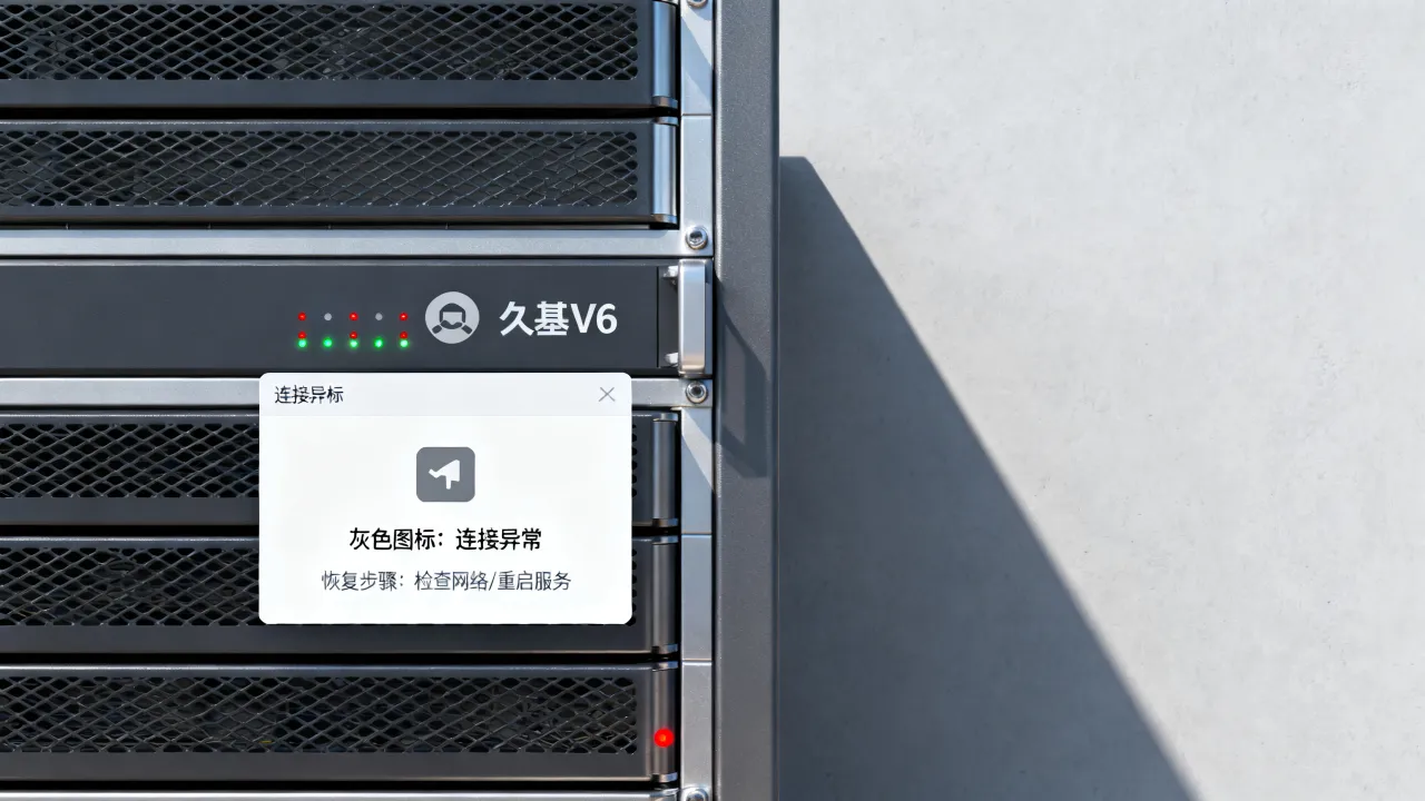 久其V6服务器图标灰色怎么回事，如何恢复