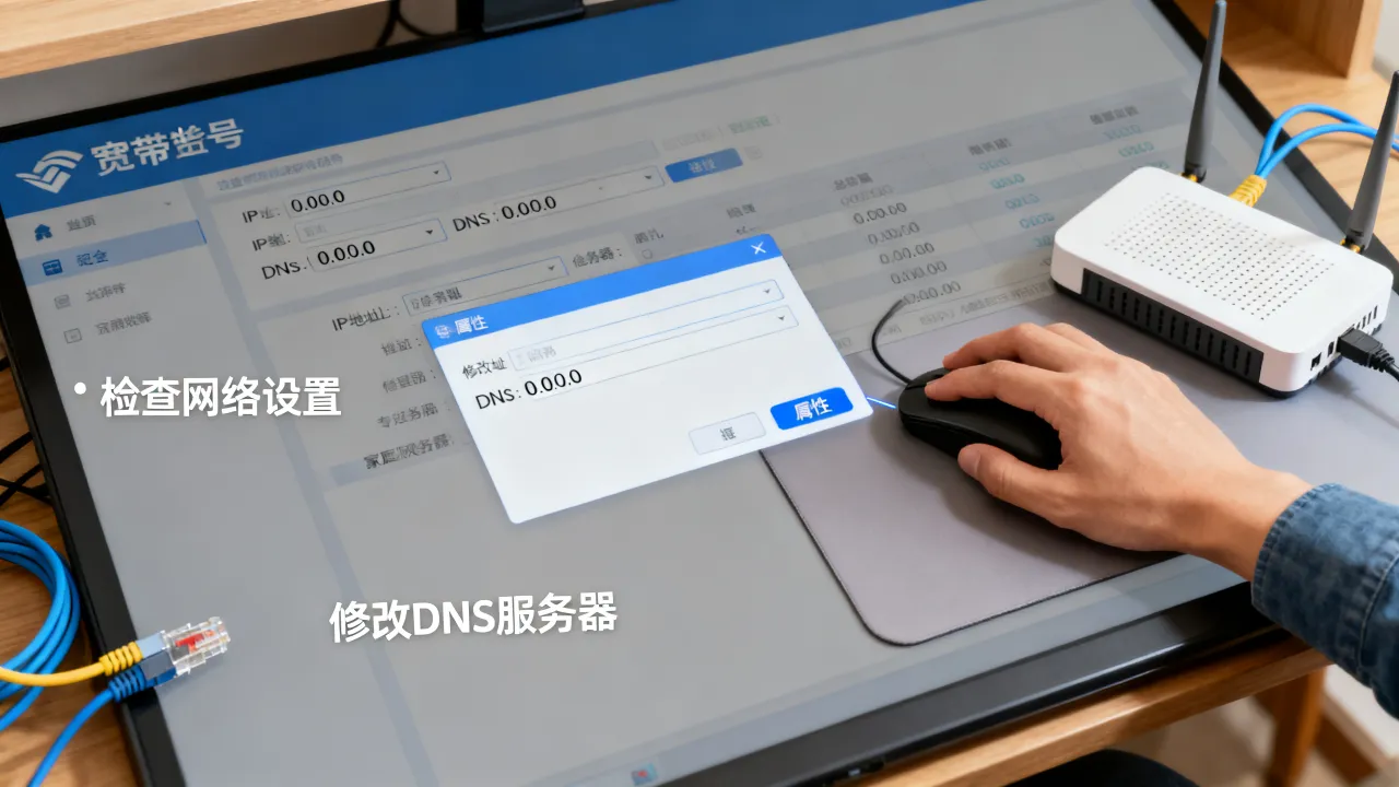 宽带拨号上网IP地址DNS服务器都是0怎么回事？，拨号上网DNS为0如何修复