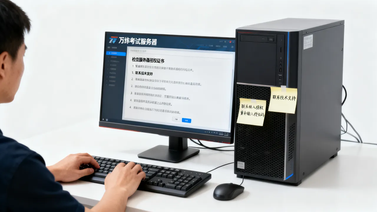 万维考试服务器未授权怎么办，万维考试服务器未授权如何解决？