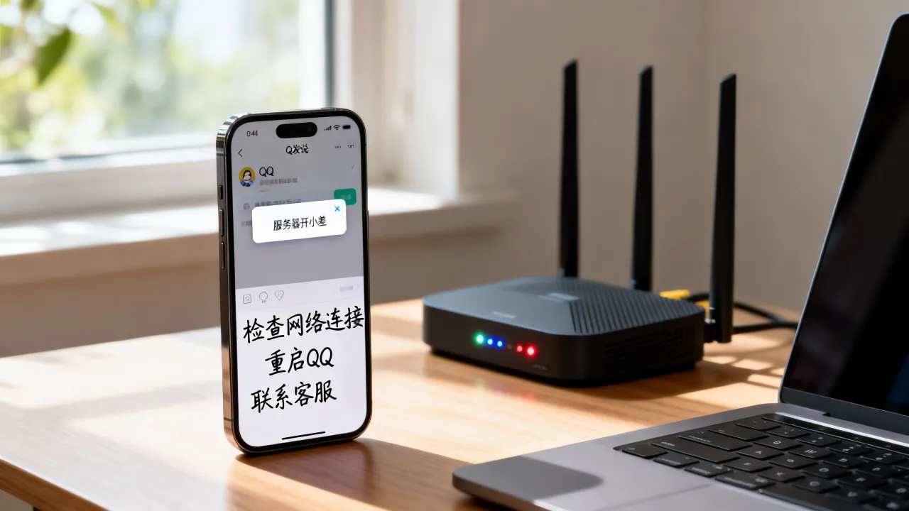 为什么qq发说说显示服务器开小差，qq服务器开小差怎么解决