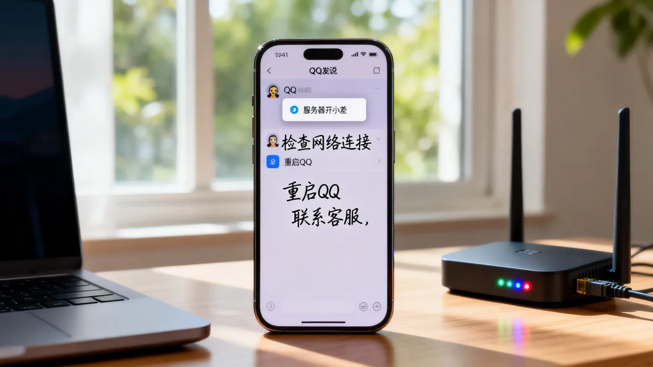 为什么qq发说说显示服务器开小差，qq服务器开小差怎么解决