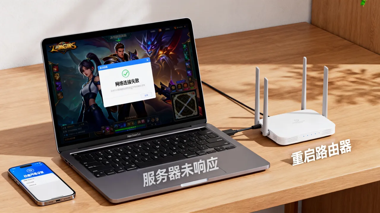 为什么玩lol会没有网络连接服务器，排位赛一直进不去怎么办