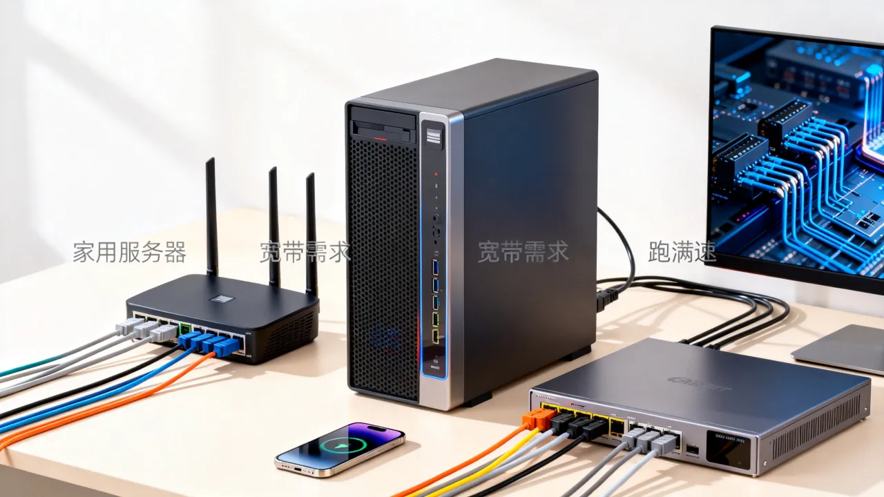 家用服务器宽带多少够用，够不够跑满速？