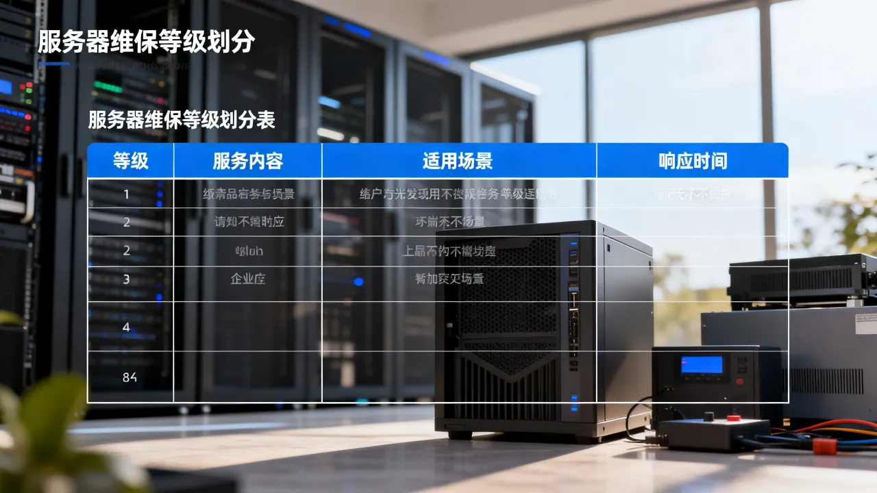 服务器维保等级划分表有哪些内容,如何选择合适等级?