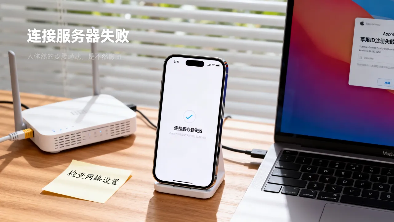 为什么苹果ID注册总提示连接服务器？苹果ID注册失败怎么办？