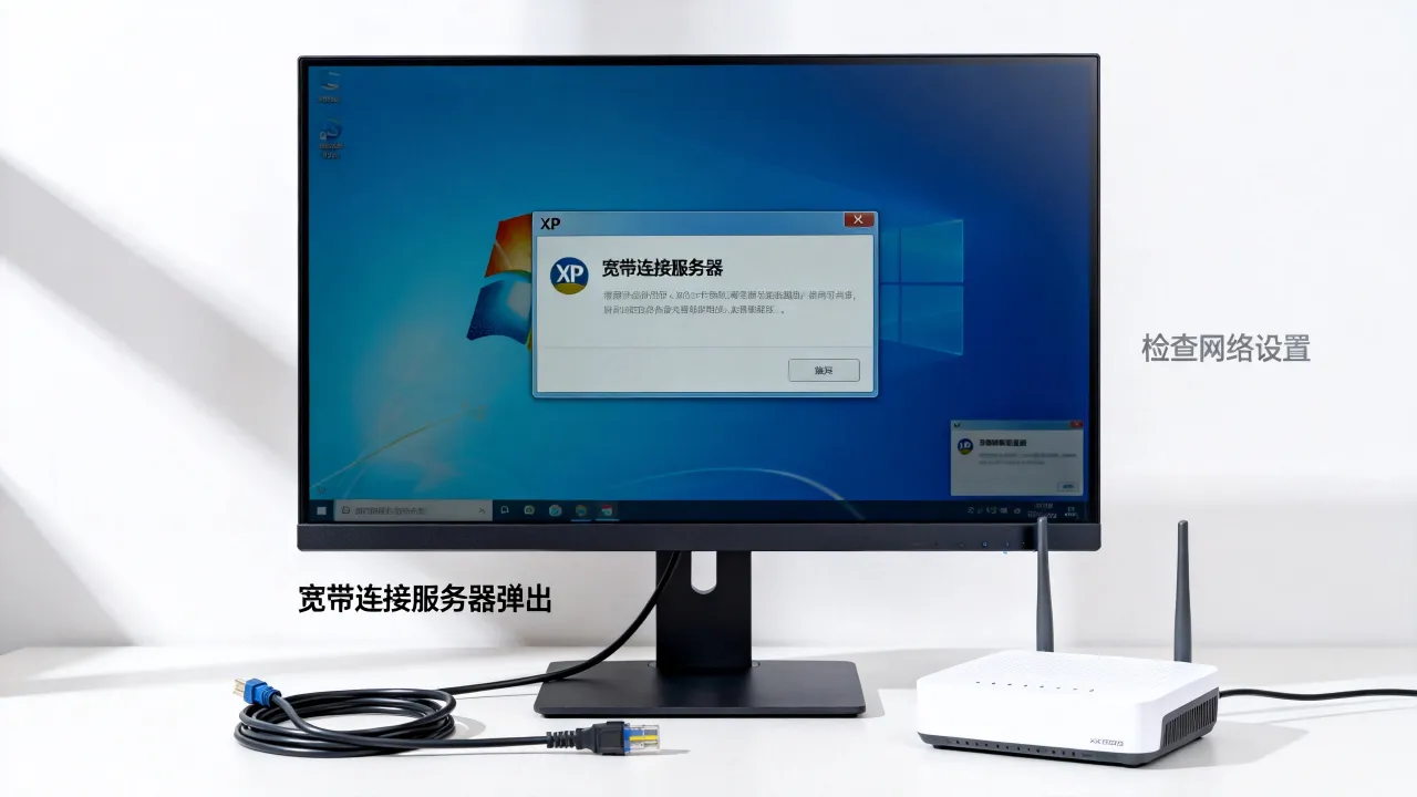 XP系统为何总弹宽带连接服务器？，xp宽带连接服务器弹出怎么办