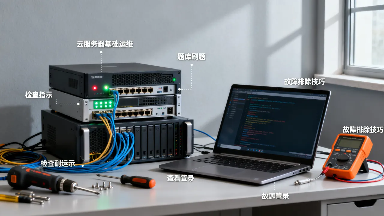 云服务器基础运维怎么学?题库刷题能过吗,常见故障排除技巧有哪些
