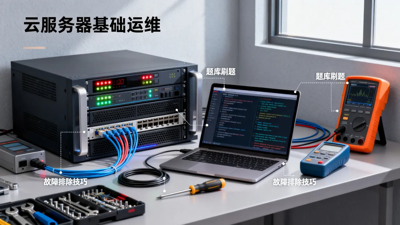 云服务器基础运维怎么学？题库刷题能过吗，常见故障排除技巧有哪些